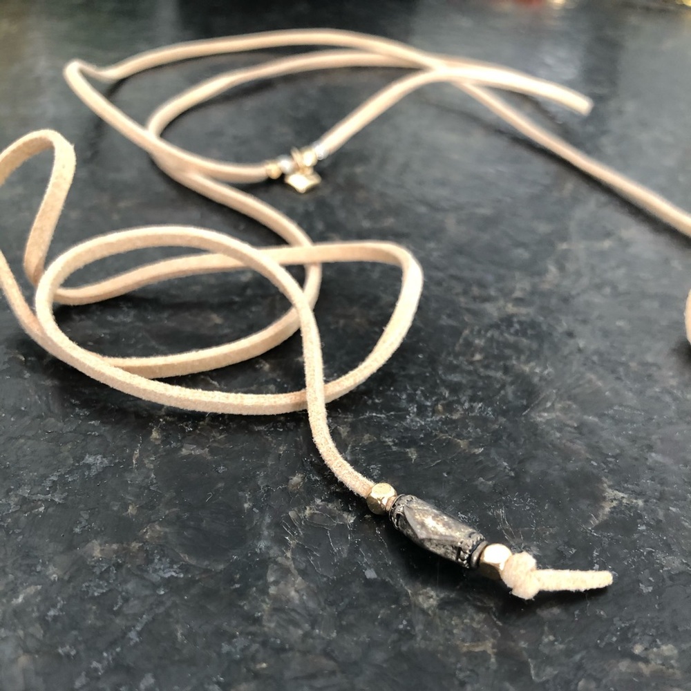 Free People Leather Wrap Necklace